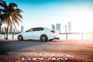 Lexus GS350 F-Sport on CW-12 Matte Grey Machined Face | by Concavo Wheels