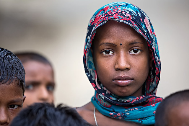 Portrait of a girl in Sreemangal, Bangladesh.