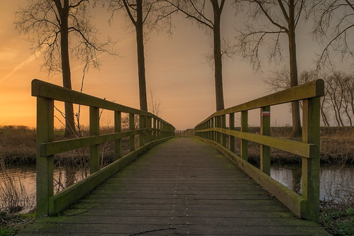 sunrise belgium footbridge damme brugje infinitexposure