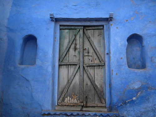 Door in Beautiful Blue Bundi, India