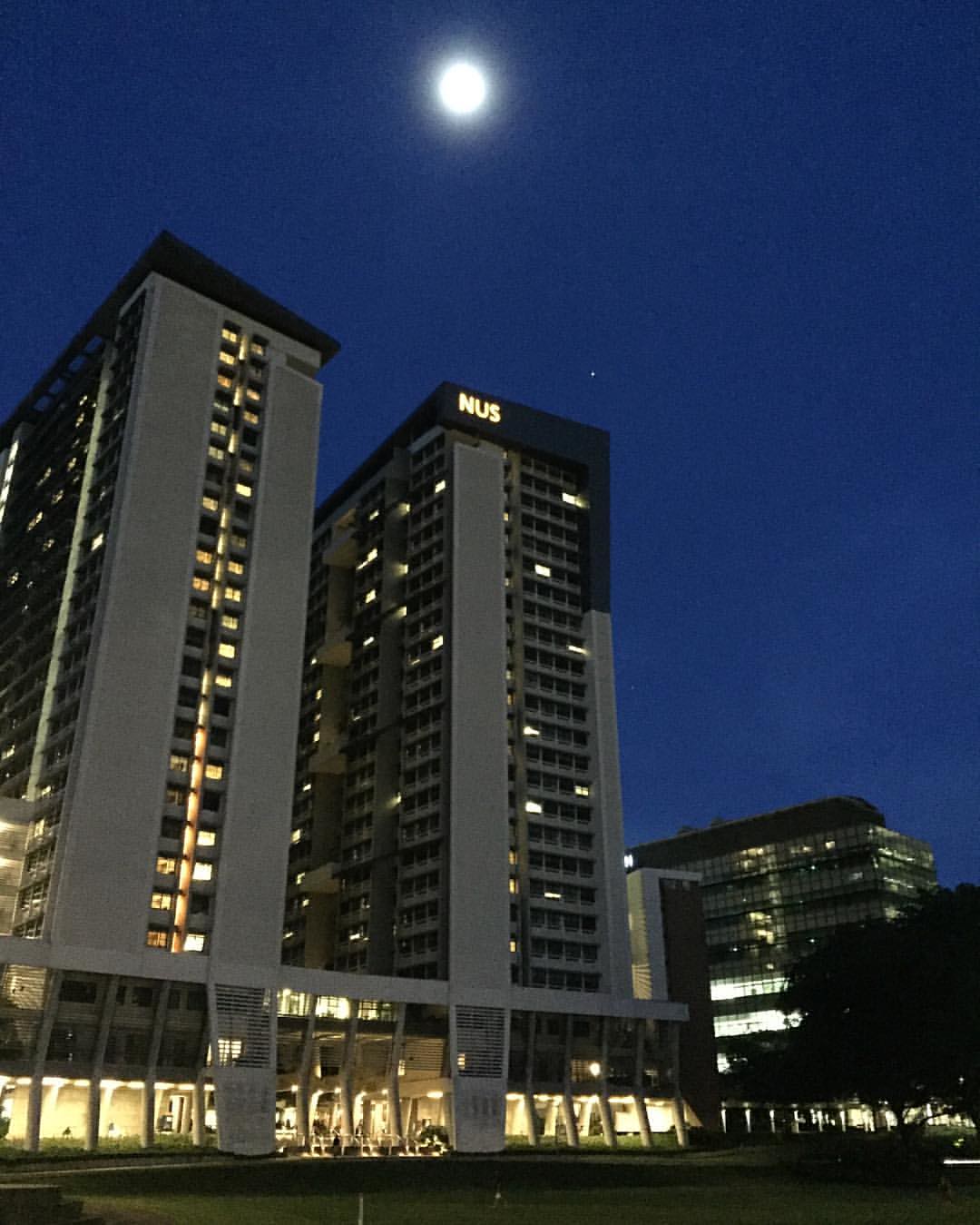 Big Moon over NUS U-Town.