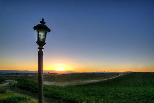 Temecula Winery 6886 Jul 22 2014 by bdcoen, california sunset lamp landscapes estate post dusk winery callaway temecula hdr