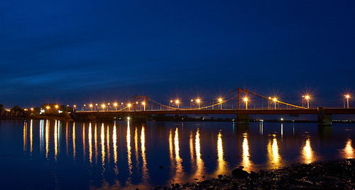 bridge reflection night landscape nikon sigma 1750 россия пейзаж набережная отражение мост arkhangelsk архангельск никон