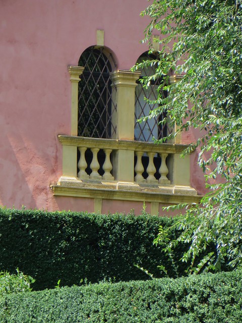 Fenêtres, Villa Barbarigo, Valsanzibio, Garzignano Terme, province de Padoue, Vénétie, Italie