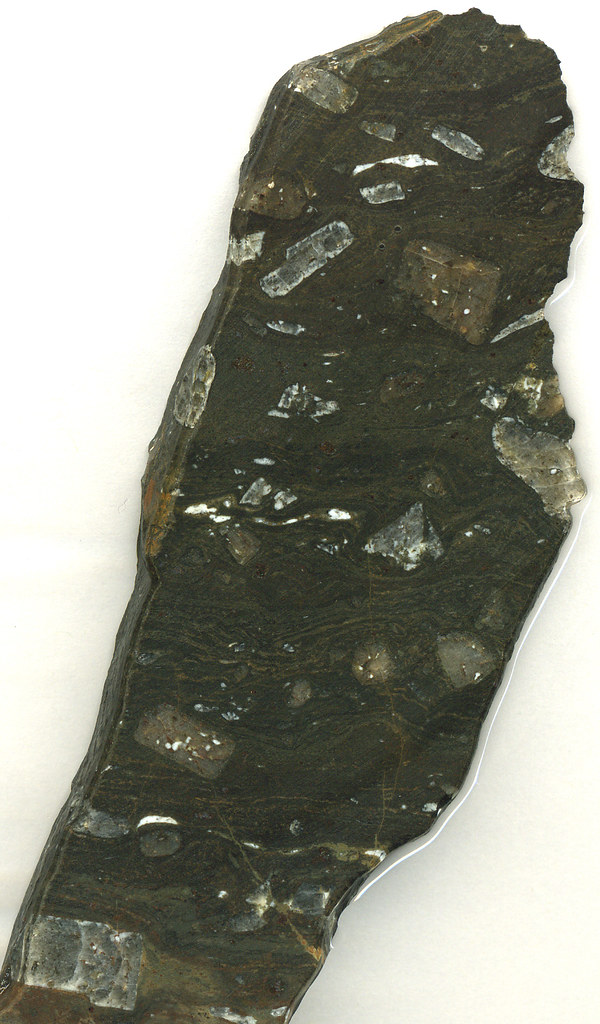 Kenyte (porphyritic anorthoclase phonolite) (Pleistocene; southern slopes of Mt. Kenya Volcano, south-central Kenya, East African Rift Valley)