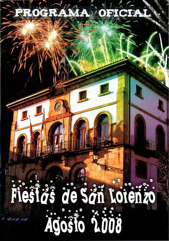 Programa Fiestas de San Lorenzo Año 2008