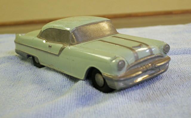 1955 Pontiac Star Chief 2 Door Hardtop Promo Model Car - Castle Gray (light green)