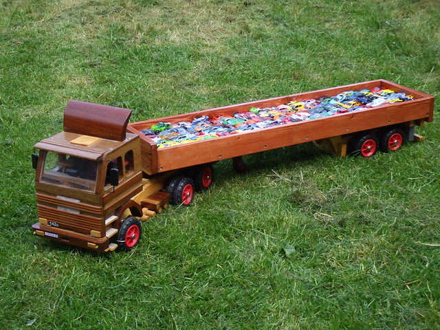 Very Large Hand-built Wooden Articulated Lorry