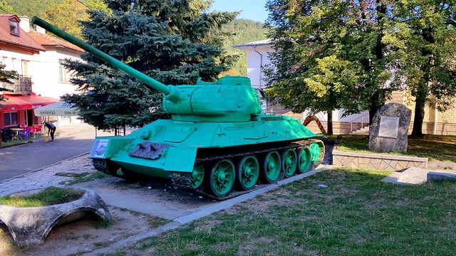 T-34 tank preserved in the town of Raduil, Bulgaria