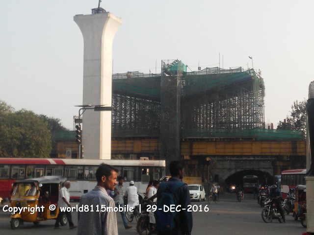 Upcoming metro steel bridge at Oliphanta bridge over railway underpass in Secunderabad