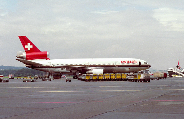 175 Swissair DC-10 HB-IHO at Zurich, August 1982