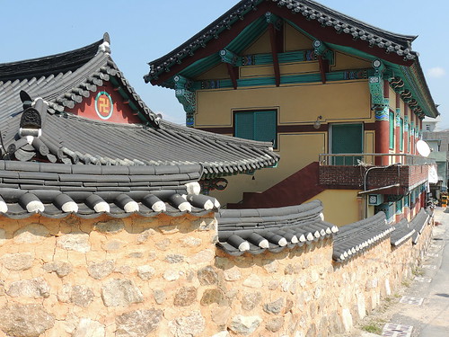 building monument temple historical architecture missionarycentre gounda guseong yeongju southkorea septembner 2016