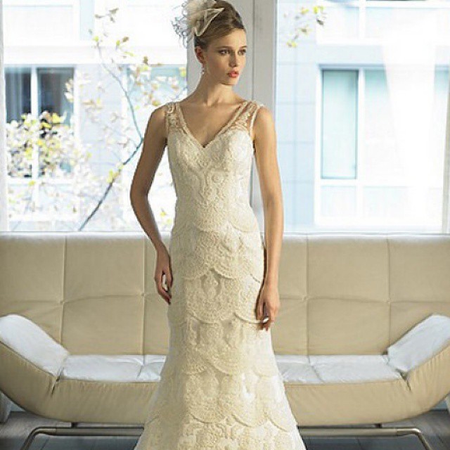 Scalloped lace Wedding Gown - Darius Cordell Fashion Ltd