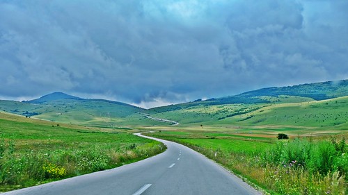 road sky mountain storm rain clouds bosnia