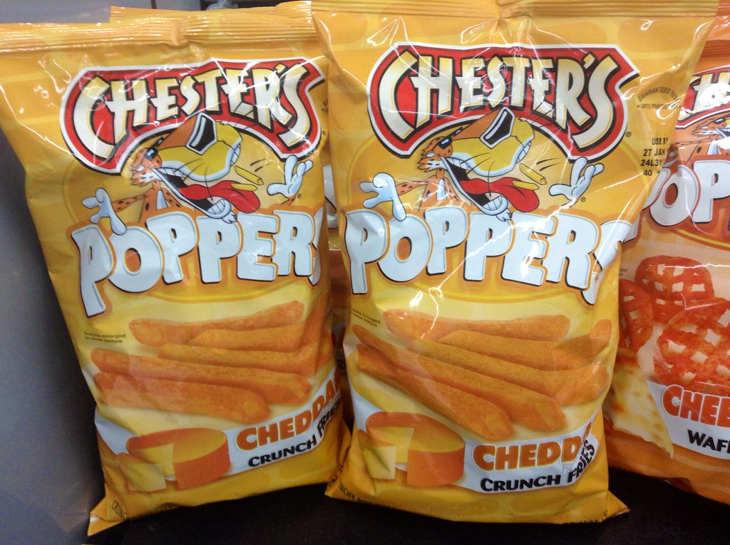 Chester's Poppers Snacks. Chester Cheetah Poppers Fries, W…