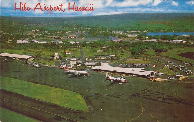 Hilo Airport (ITO) postcard - circa 1960's.