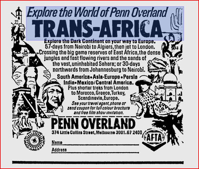 Explore the World of Penn Overland Trans Africa April 1973