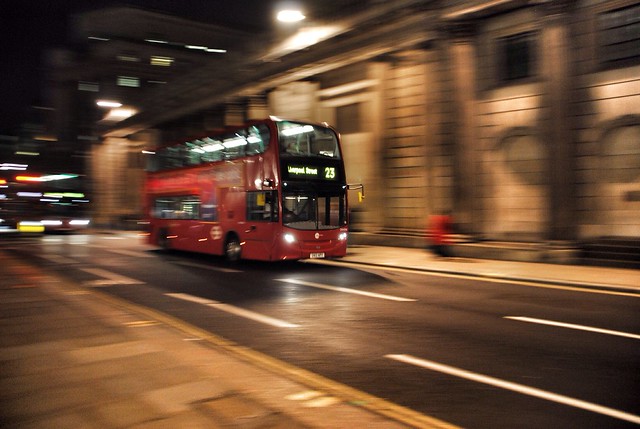 Bus at the Bank of England