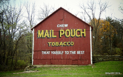 mailpouch advertising barkcampstatepark barn belmontcounty cabins ohio ohiovalley pioneervilliage autumnleaves geotagged flickr flickriver
