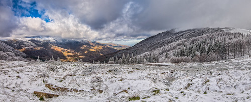 winter panorama españa snow cold spain top navarra roncesvalles valcarlos
