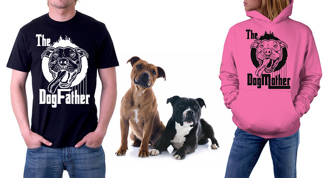 The Pit Bull Dogfather & Dogmother Tees, Hoodies & Coffee Mugs