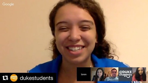 Our rockstar @dukestudents hosted a chat last night for #Duke2021 and prospective #dukestudents. Missed it? Head over to their YouTube channel (@dukestudents) to hear more about student life at the university. #dukedifference