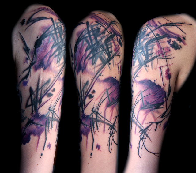 watercolor abstract tattoo