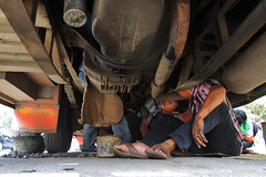 Bus being repaired - Merak