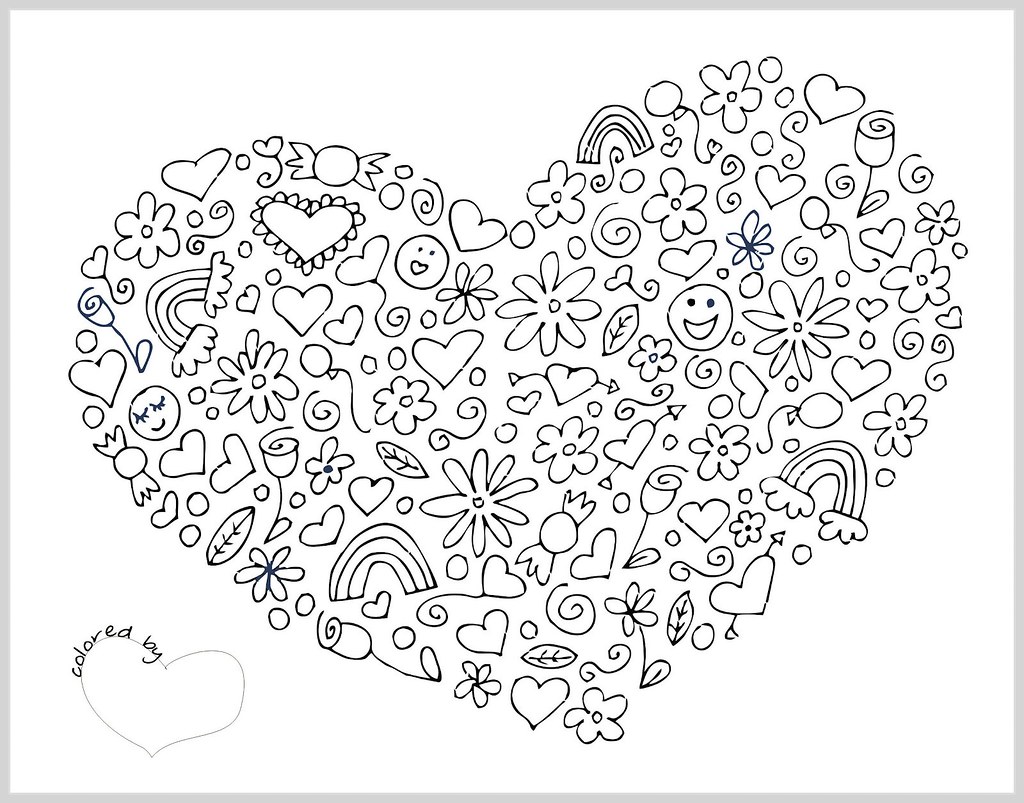Coloring Pages of Hearts for Adults