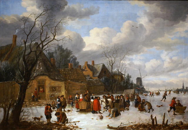 Adriaen Lievensz. van der Poel, Eisvergnügen (Amusement on the ice)