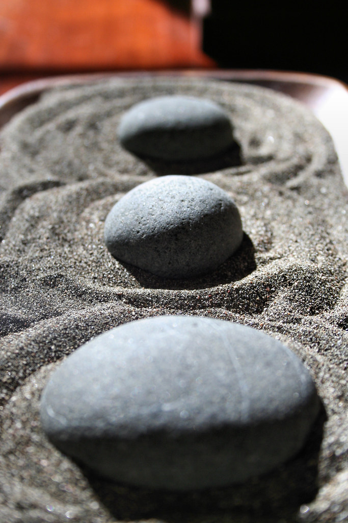 Costa Rican Zen Garden | Black Beach Sand - Free Beach Stone… | Flickr