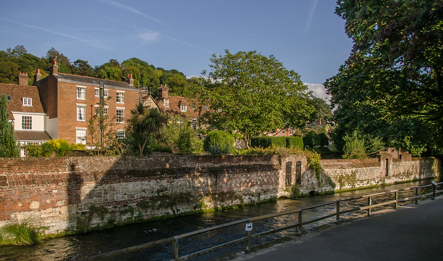 The River Itchen at Winchester in Hampshire
