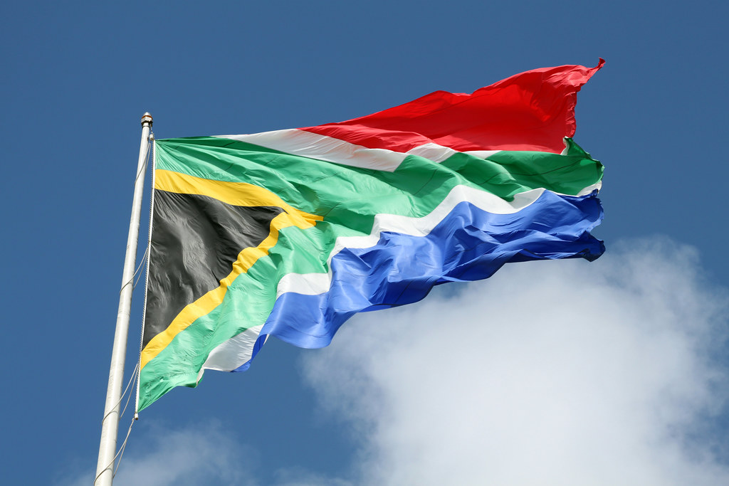 Image of South African flag, Port Elizabeth, Eastern Cape, South Africa