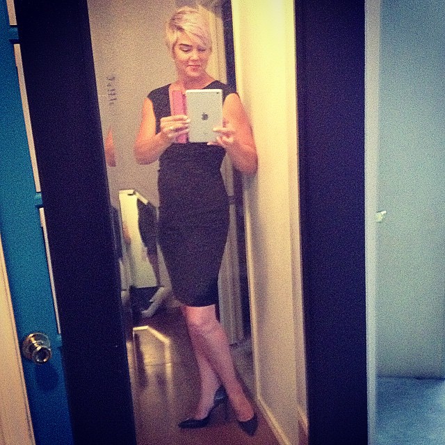 Important meeting today! High heels, high hopes and happy chic!! #shamelessselfie #LBD