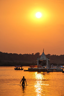 Sunset at the Narmada River