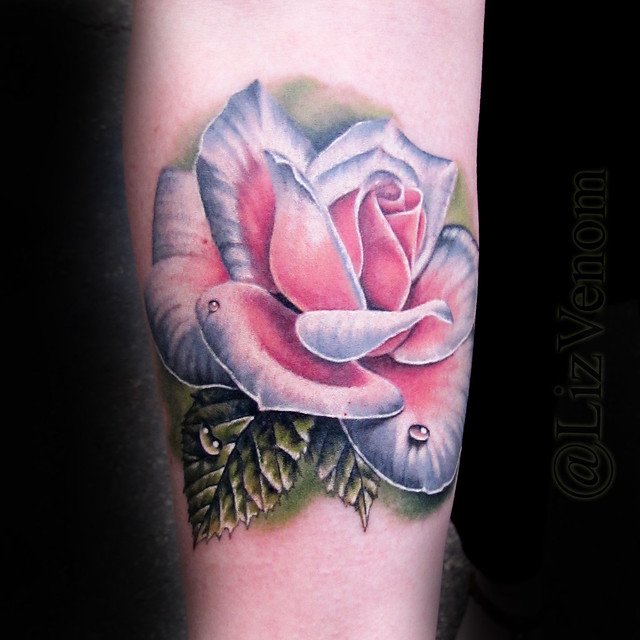 A beautiful white rose I did at edmontons best studio, Bombshell Tattoo.  Liz Venom