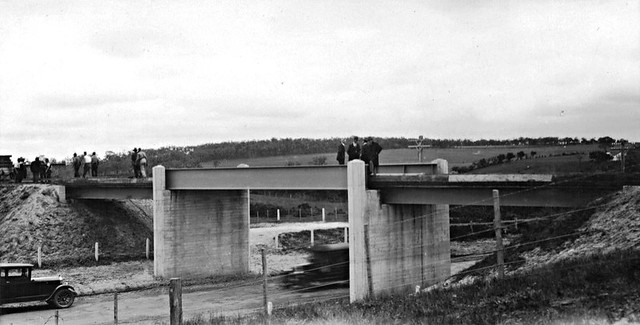 Railway bridge over Warrigal Road under construction, Chadstone, 1929-30