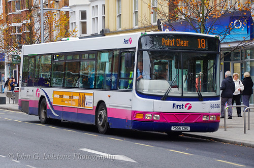 First Clacton Scania L113CRL / Wright Axcess Ultralow 65556 , R556 CNG | by EastBeach68