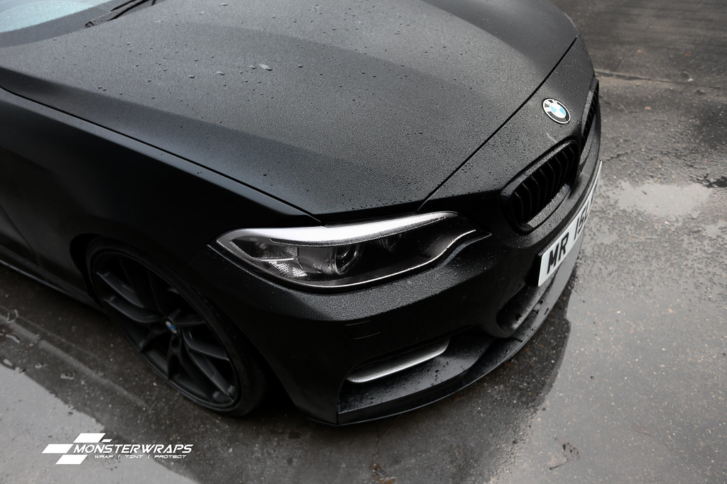 BMW M235i Satin black wrap