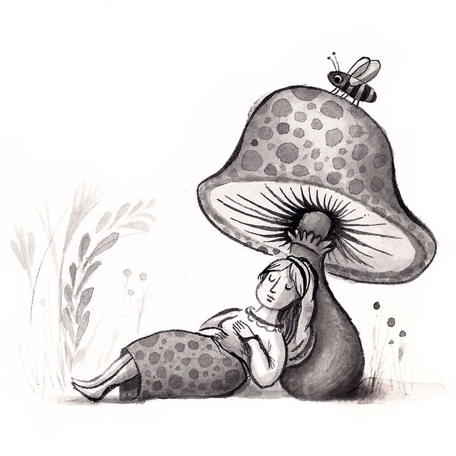 Mushroom siesta #inktober