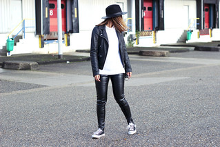 leather pants converse