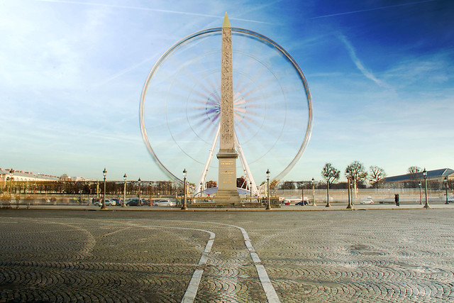 The Christmas big wheel on place de la Concorde