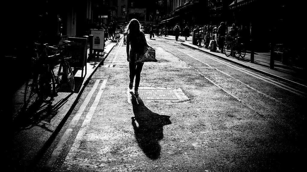 The girl - Dublin, Ireland - Black and white street photography