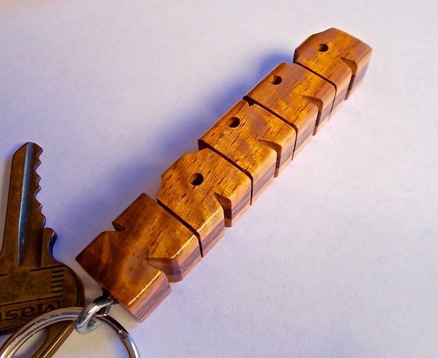 Narra / Walnut Wood Name Keychain