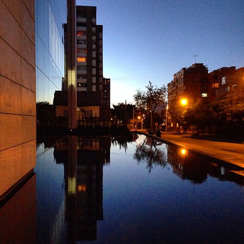 Reflejo - Reflection. Atardecer en Bogotá - Sunset in Bogotá. #Dusk #Anochecer #Bogota #Reflejo #Reflection #Agua #Wasser #Water #Cielo #Sky #Colombia #Iphoneography by CAUT, square squareformat iphoneography instagramapp uploaded:by=instagram