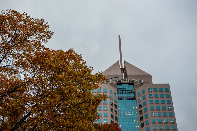 The Highmark building and fall colors in PIttsburgh
