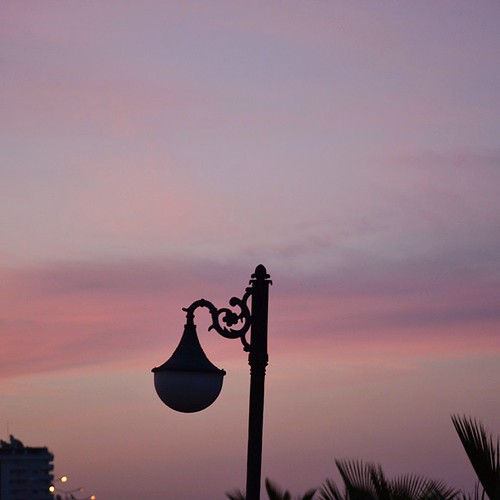 #sunrise #pinksky #pinkcloud #cloudsgallery #cloudysky #madlife #goforit #morningsky #dawn #waitingforthesun #coastroad #lamp #silhouette #peace #beautiful #awesome #magic #myworld #mylife #beachlivin by angelunderwater, square squareformat iphoneography instagramapp uploaded:by=instagram