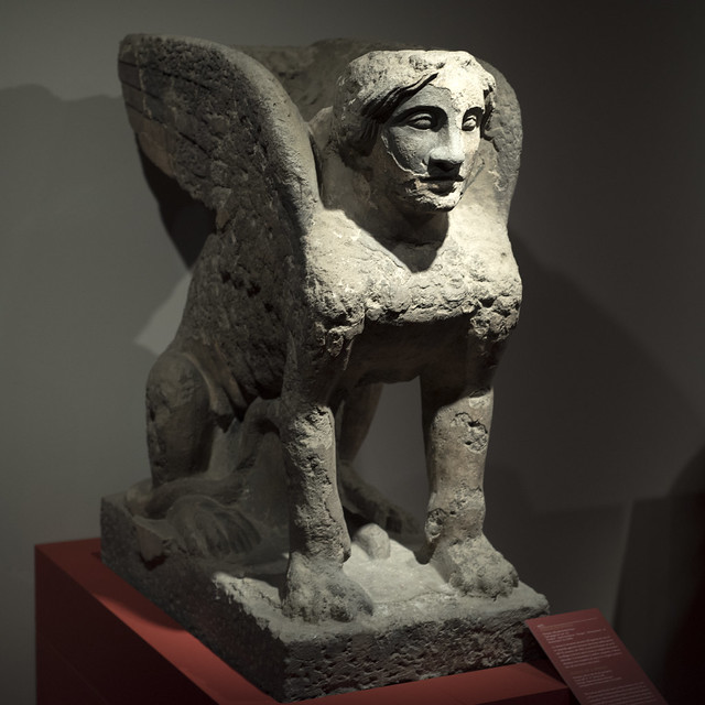 Statue of a female sphinx in grey tuff, from Pompeii (5)