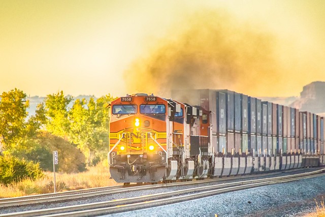 east bound container train