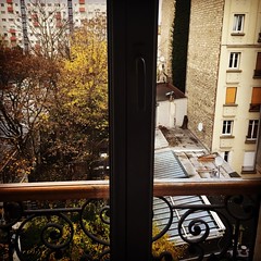 The view outside our window in the #14thArrondissement in #Paris. We're 5 floors up with no elevator. Getting in the exercise every day, but it's a gorgeous view.